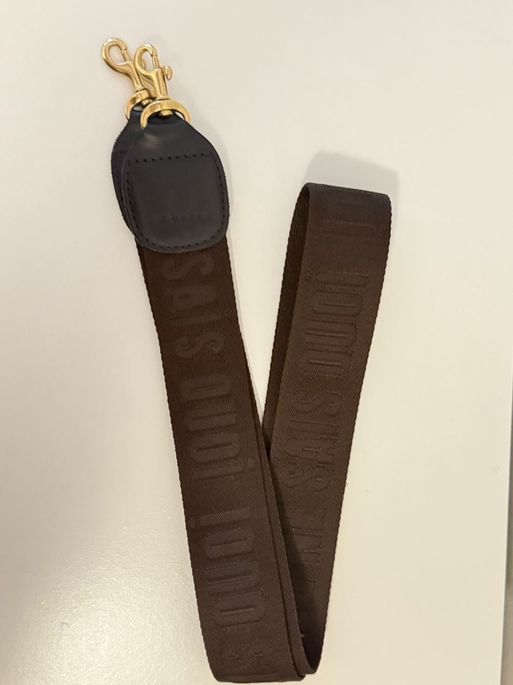 Clare V brown embroidered bag strap je ne sais quoi rare